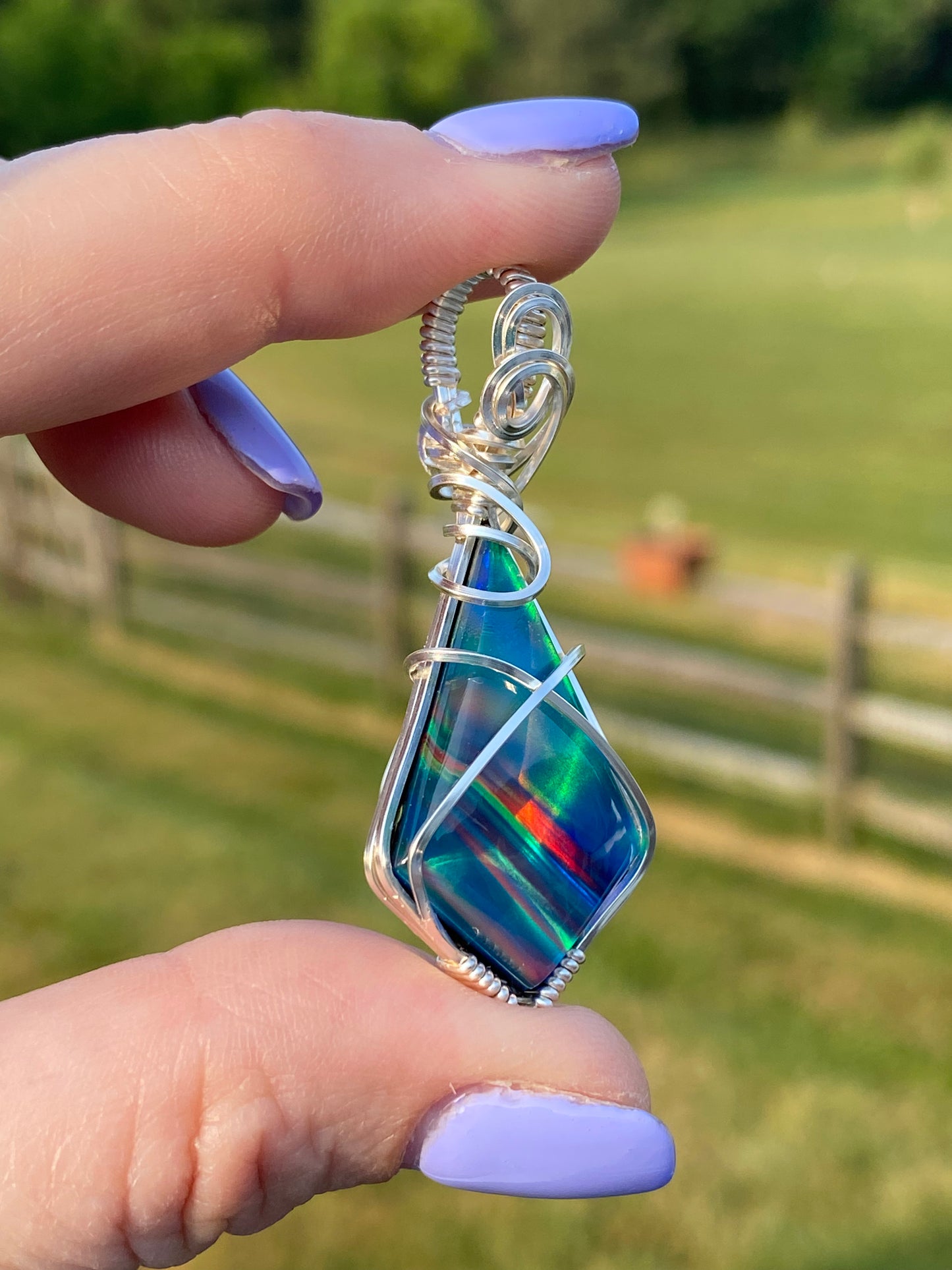 Aurora Opal Pendant