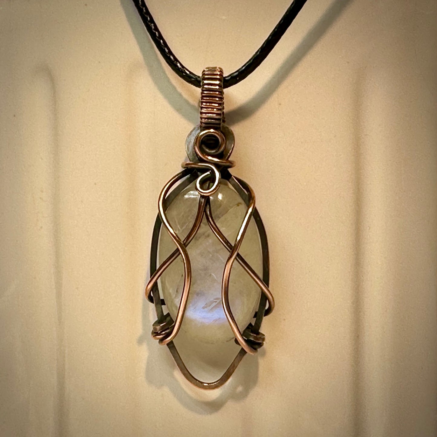 Moonstone in Elven Copper Wrap