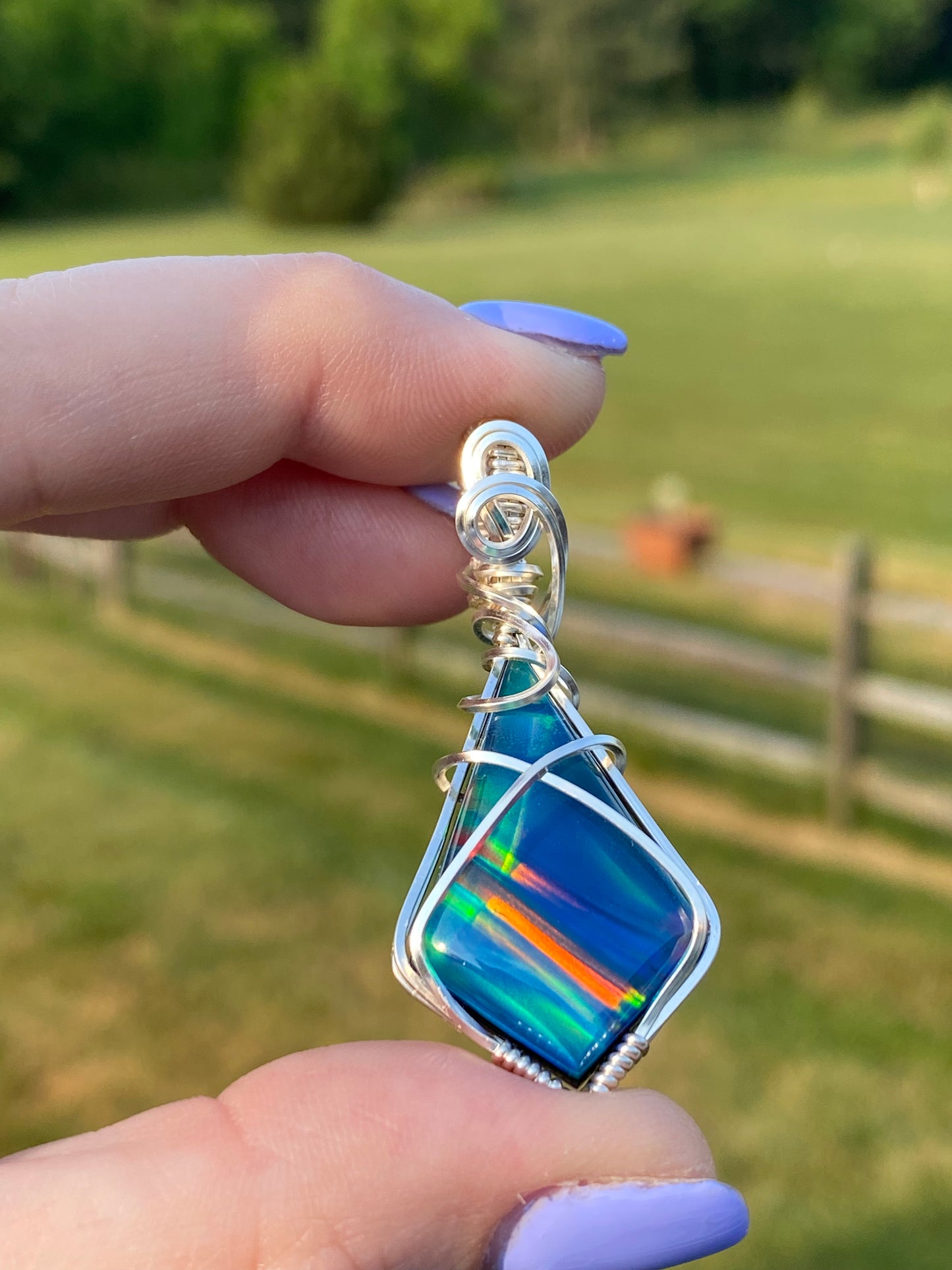 Aurora Opal Pendant