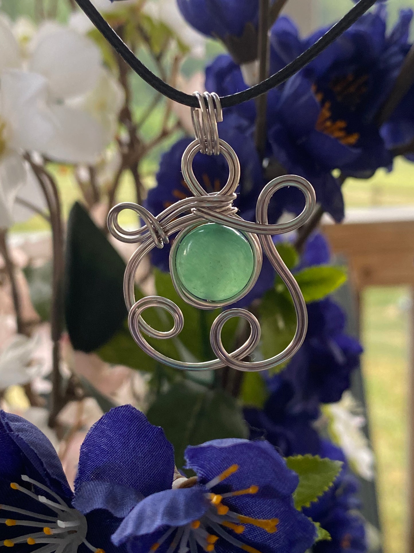 Green Aventurine Bead Freestyle Pendant