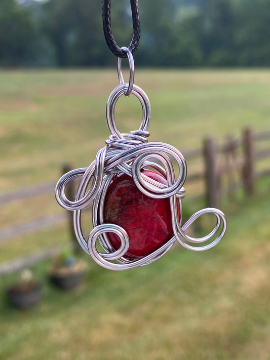 Red Glass Freestyle Swirl