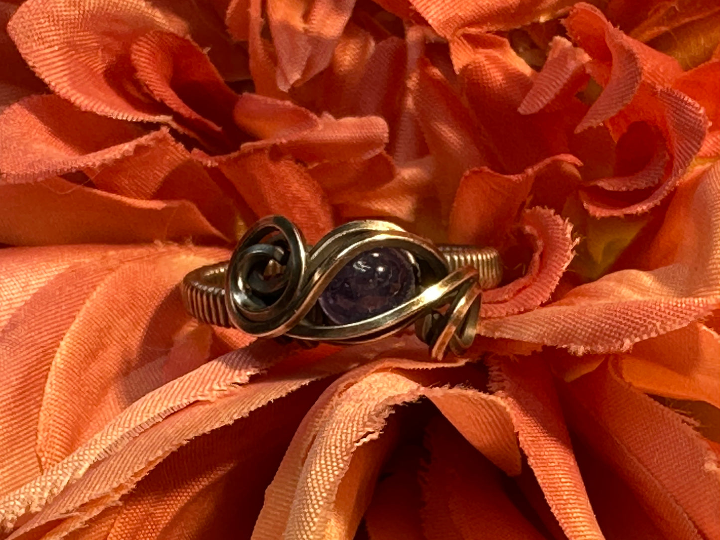 Tanzanite Elven Style Swirl Ring-size 8.5