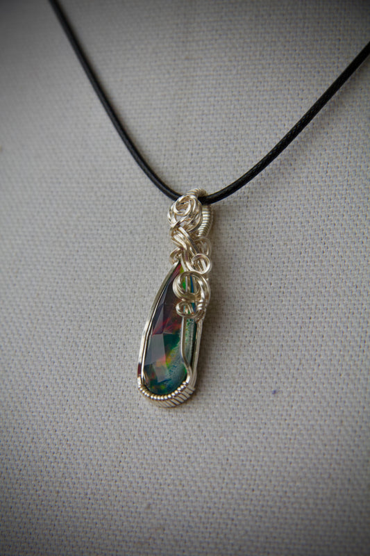 Aurora Opal (synthetic) Pendant