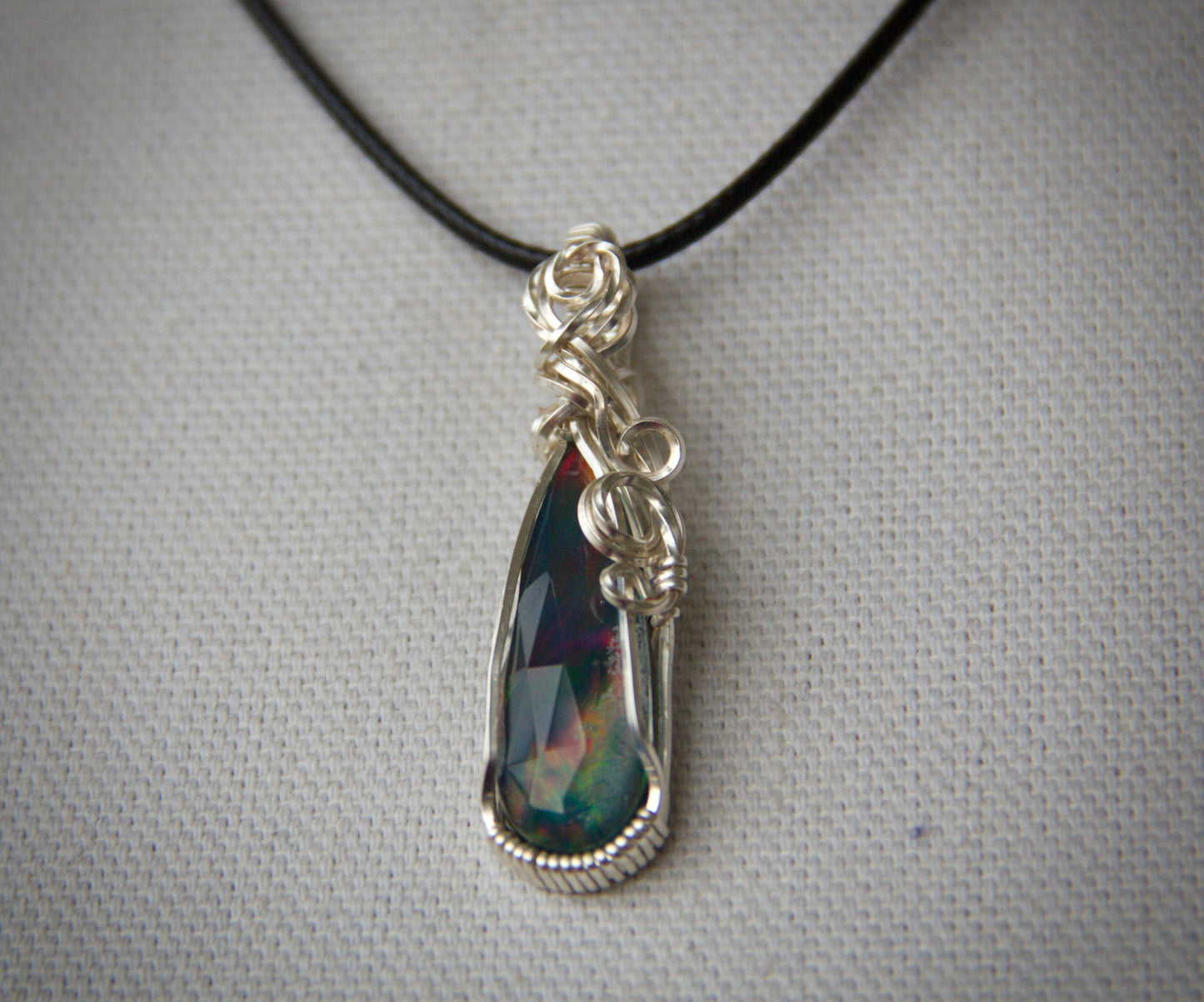 Aurora Opal (synthetic) Pendant