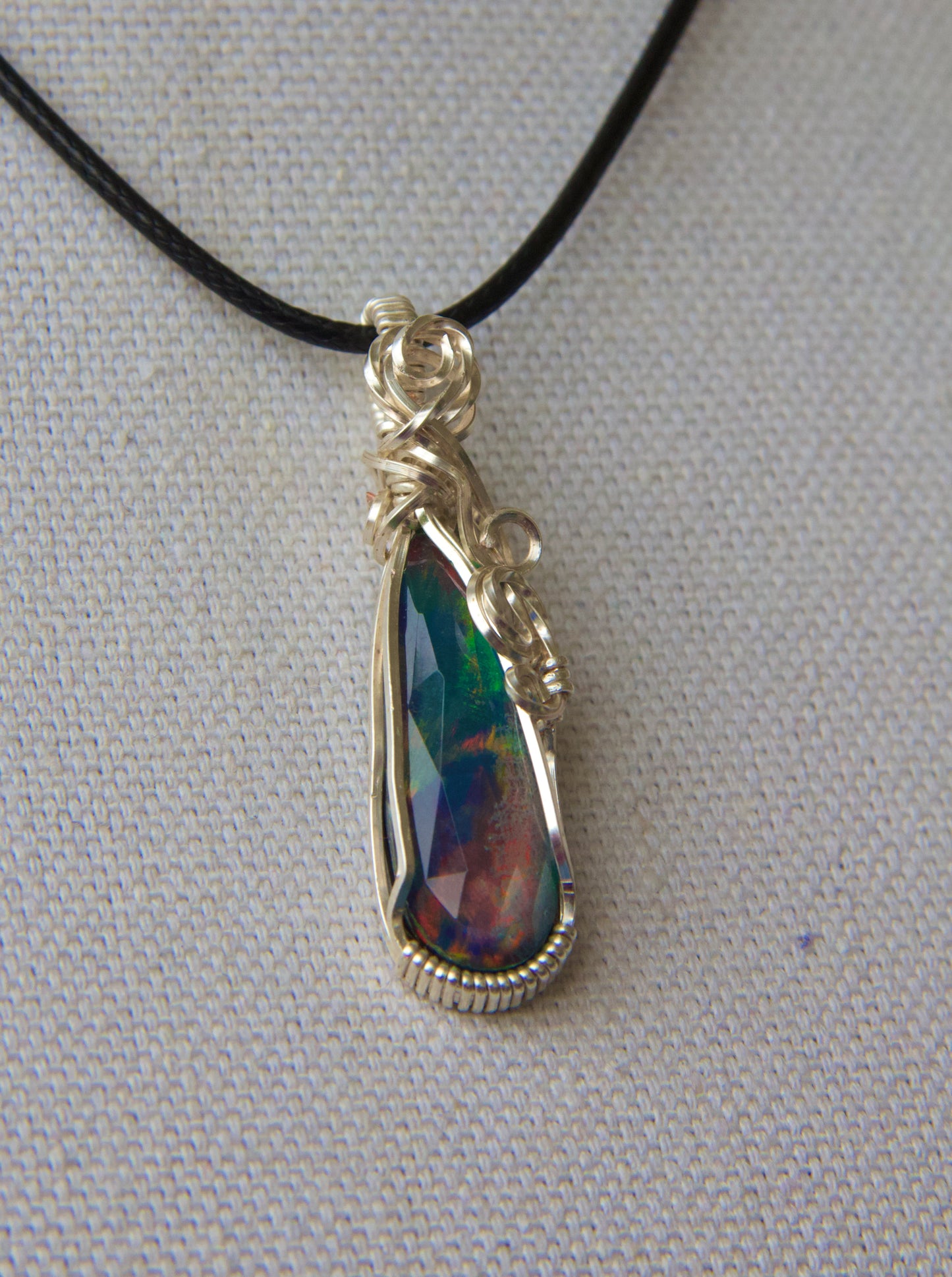 Aurora Opal (synthetic) Pendant