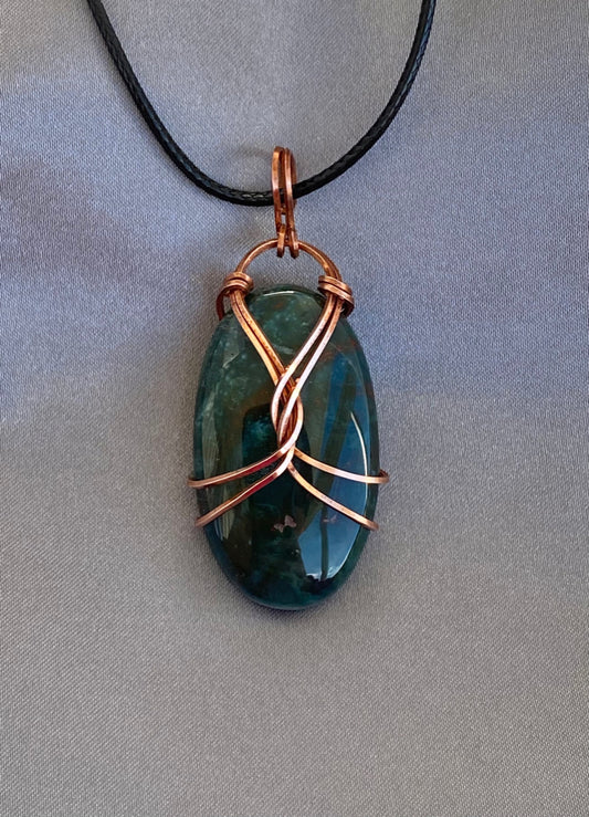 Natural Bloodstone Dangle Pendant-50% OFF!