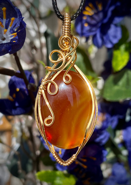 Natural Red Carnelian Pendant