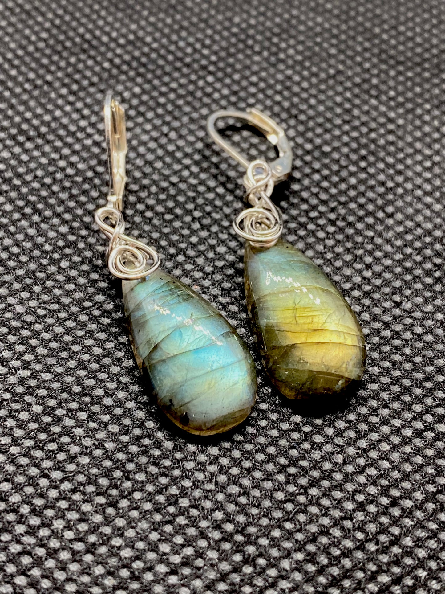 Natural Labradorite Earrings