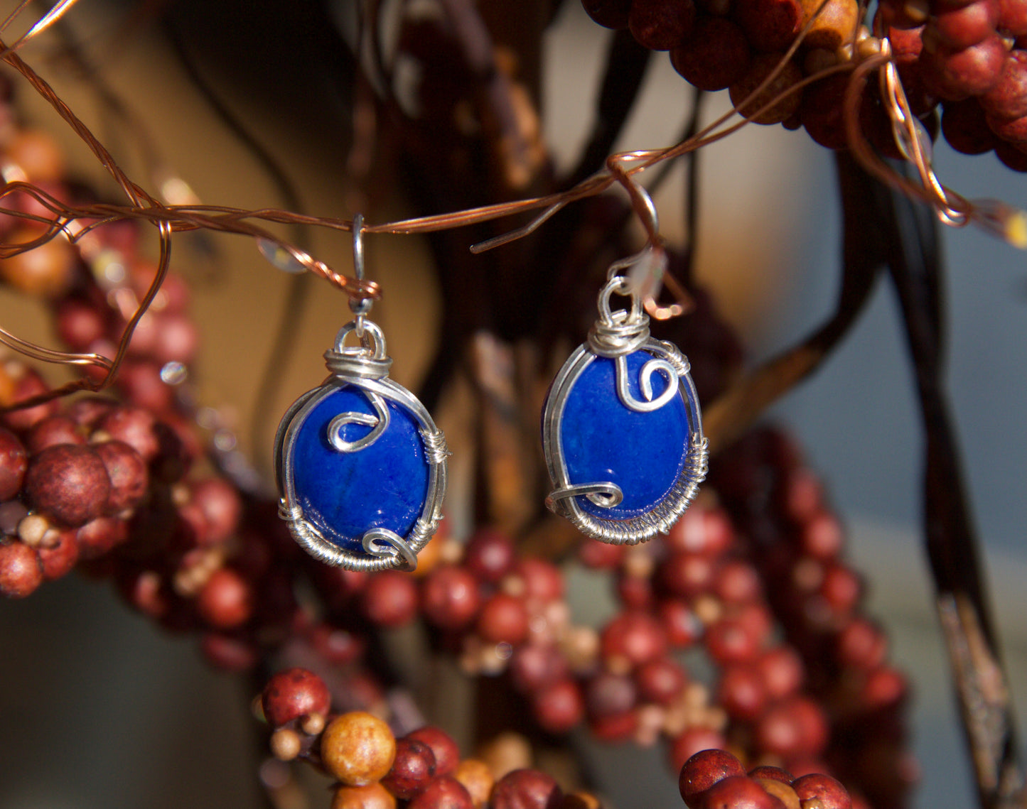 Natural Lapis Lazuli Earrings