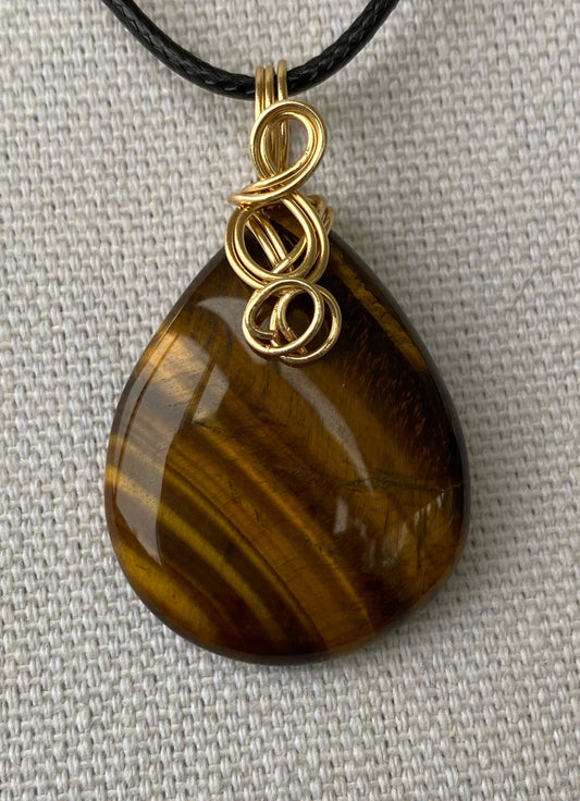 Natural Tiger Eye Pendant-50% OFF!